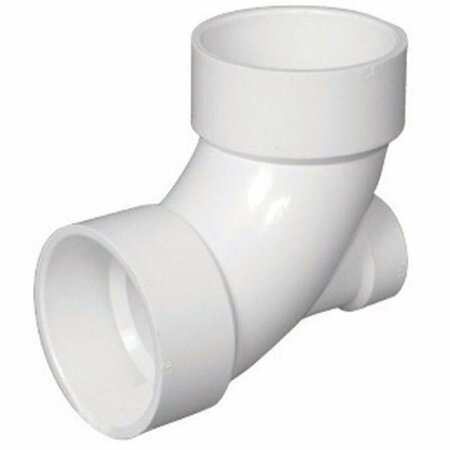 Pinpoint Charlotte Pipe w/ Foundry PVC003030800 PVC Dwv 90 deg Low Heel Inlet Elbow  3 x 3 x 2 in. PI2738467